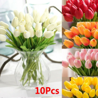 10Pcs Tulips Pu Artificial Flowers Real Touch Fake Flowers Wedding Decoration Party DIY Household Garden Supplies