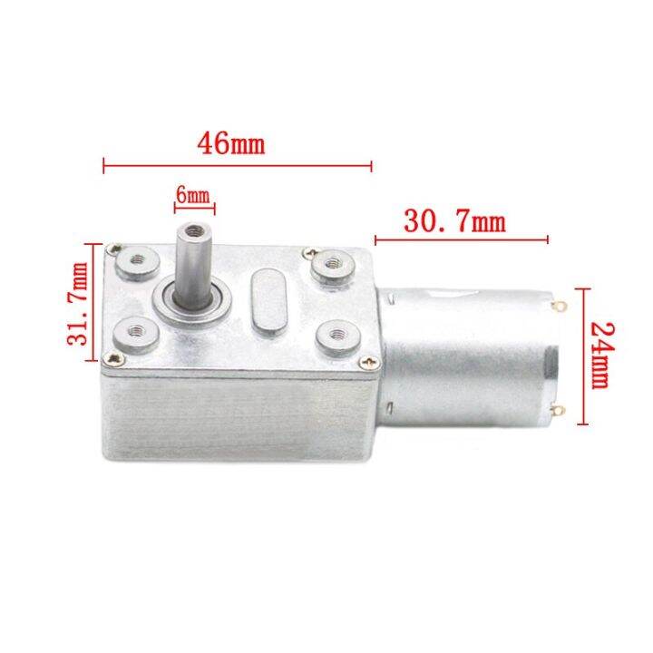 worth-buy-มอเตอร์เทอร์โบมอเตอร์แรงบิดสูงลดเกียร์หนอน-dc-6v-แบบย้อนกลับได้2-6-10-18-40-160rpm-มอเตอร์เกียร์ไฟฟ้า
