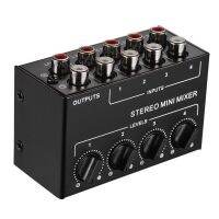 【100%-New】 MotoShark CX400 Mini Passive Stereo Mixer Rca 4-Channel Passive Mixer เครื่องผสมขนาดเล็กเครื่องจ่ายสเตอริโอสำหรับ Live Studi-O