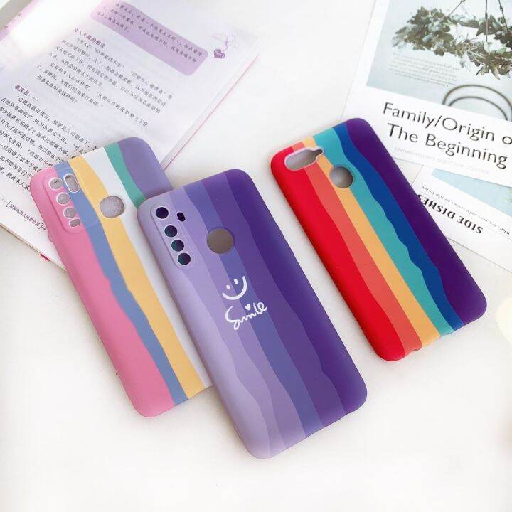 เคส-สายรุ้ง-oppo-a31-a3s-a5s-a7-a12-a15-a1k-a53-a52020-reno4-ออปโป้a15s-realme5-realmec3-f9-a92-reno2f-a93-f7-f11pro-r9s