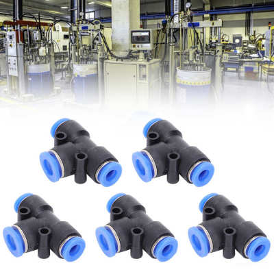 50Pcs PEG6-8-6 3 Way Pneumatic Connector Quick PU Tube Hose Push In Air Water Fitting Pipe Fittings Accessories