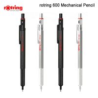 Rotring 600 0.5Mm/0.7Mm ดินสอกดสีดำ/เงินดินสอโลหะอัตโนมัติ1ชิ้น