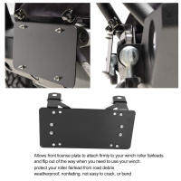 ผู้ถือแผ่นป้ายทะเบียนเหล็ก Winch Roller Fairlead Mounting Bracket Weather Proof อุปกรณ์เสริมสำหรับรถยนต์ Off Road