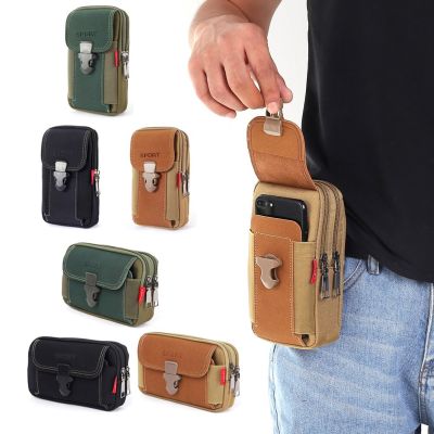 Multi-function Waist Bag Men Casual Mobile Phone Purse Pocket Outdoor Sports Tactical Pouch Belt Waist Pack Bag Running Pouch Running Belt