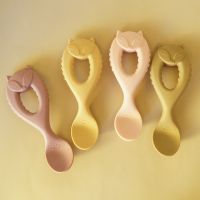 New Baby Soft Silicone Spoon Cartoon Animal Spoon Children Food Baby Feeding Tools Baby Spoon Gadgets Tableware Bowl Fork Spoon Sets