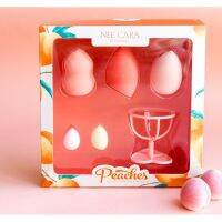 New Item สินค้าใหม่มาแล้วจ้า  PEACH BEAUTY EGG SET N220 พัฟแต่งหน้า เซต 5ชิ้น มาพร้อมกับที่ตั้งน่ารักคิ้วๆ เนื้อสัมผัสมีความนุ่ม ไม่หยาบกระด้าง ไม่ทำ