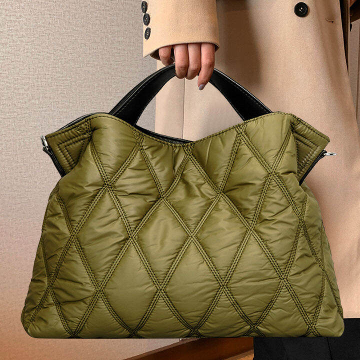 rhombic-lattice-female-tote-bags-elegant-autumn-winter-top-handle-bag-simple-fashion-soft-warm-nylon-portable-for-party-shopping