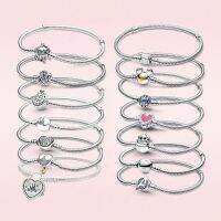 【hot】✆  925 stering silver mouse Hrart love Orinigal bracelet women