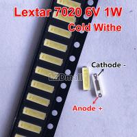 100pcs Lextar SMD LED 7020 6V 1W Cold White 80LM LED Light Emitting Diode Lamp Beads for LCD TV LED Backlight Light Strip Repair