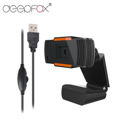 ㍿ DeepFox USB WebCam 0.3MP Web Camera 360 Degree Rotatable with MIC Clip-on Webcam for Skype Computer Notebook Laptop PC