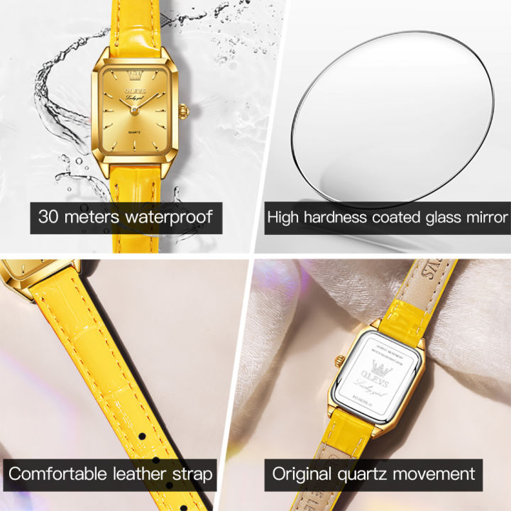luxury-swiss-brand-olevs-gold-watch-for-women-original-square-dial-leather-strap-two-hand-watch