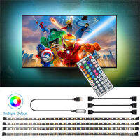 ไฟ LED TV Strip ไฟ USB 5050 RGB 44 ปุ่ม TV Backlight 1 ถึง 4 แถบ 0.5M กันน้ำ 30LED / M