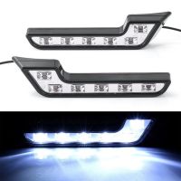 【CW】2PCS 12V L Shaped Driving Lamp Daytime Running Fog Light Durable Waterproof Car LED Lamp