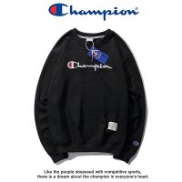 เสื้อกันหนาว แขนยาว สีพื้น พิมพ์ลาย Champion คลาสสิก 3D สำหรับผู้ชาย