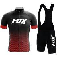 Cycling Clothing Set 2023 Team Jersey Kit Men Breathable Short Sleeve MTB Clothes Bike Uniforme Ropa Ciclismo Hombre FOX TELEYI