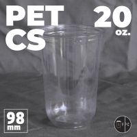 แก้วพลาสติก FPC PET CS-20oz. Ø98 พร้อมฝา [50ชุด]