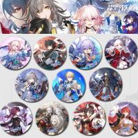 Games Honkai Star Rail Badge March 7th Himenko Kafka Luocha Natasha Dan Heng Asta Cosplay Props Figure Costume Accessories Fashion Brooches Pins