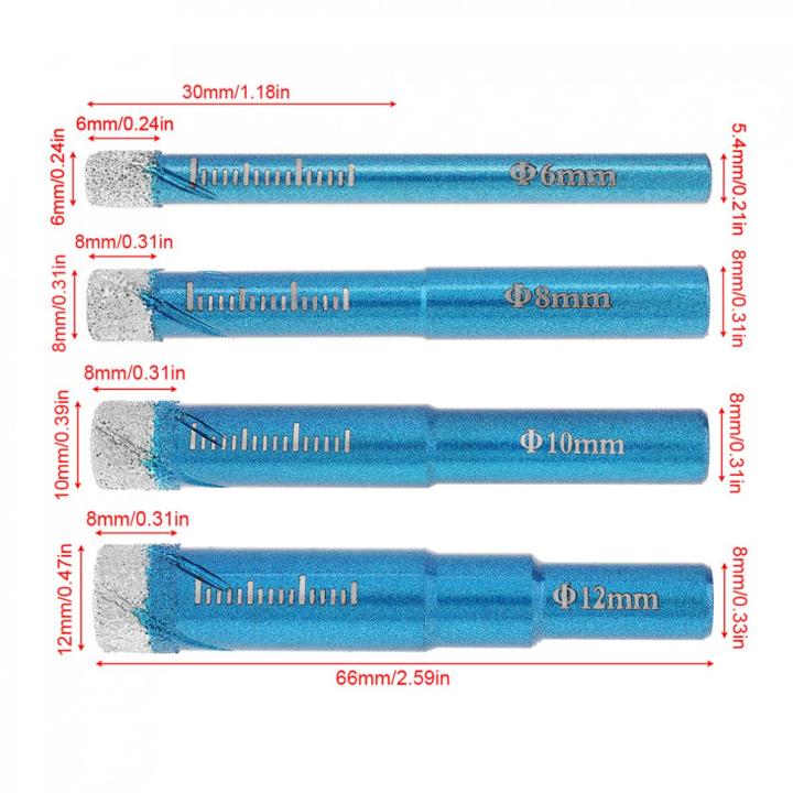chgimposs-4pcsชุดสว่านไฟฟ้าหินอ่อนหินแกรนิตแห้งhole-puncher-built-in-cooling-wax-hole-saw