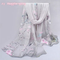 Honnyzia Shop Women Chiffon Scarf Polyester Print Autumn Summer Pattern Silk Scarves Shawl