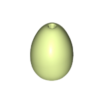 Lego part (ชิ้นส่วนเลโก้) No.24946 / 53677 Egg with Small Pin Hole