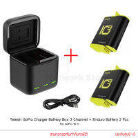 Telesin GoPro Rechargeable Enduro Battery for GoPro Hero 10 9 + Charger Battery Box 3 Channel แบตโกโปร พร้อม แท่นชาร์จ