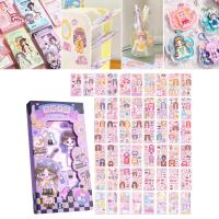 Prettyia หนังสือ Stiker Wajah 50เล่มสมุดบันทึกความทรงจำตกแต่งหนังสือสติกเกอร์เจ้าหญิงอินเทรนด์