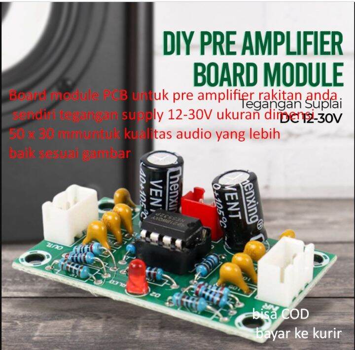 Board module PCB untuk pre amplifier rakitan anda sendiri tegangan