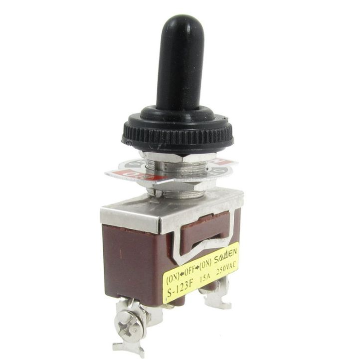 AC 250V 15A Momentary SPDT Toggle Switch with Waterproof Boot
