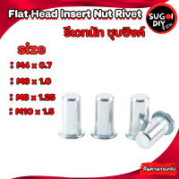 รีเวทนัท รีเวทเหล็ก ชุบซิงค์  M4 M6 M8 M10 จำนวน 20 ตัว ( Rivet Nut Closed End Steel Zinc Blue )  รีเวทปลายตัน m4 m6 m8 m10 Sugoi diy