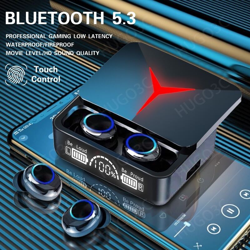 TWS Bluetooth-øretelefoner M90 Pro Trådløse øretelefoner Hovedtelefoner LED-skærm Trådløst Bluetooth-headset til spilsport_voghion.com