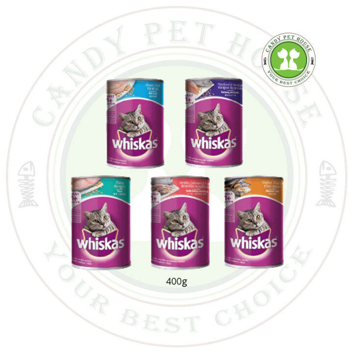 Whiskas Canned Cat Food / Wet Food / Makanan Kucing (400g) Lazada