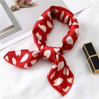 ☊∏❦ Small Silk Square Scarf For Women Fashion Print Office Lady Neck Scarves Foulard Hair Band Girl Handkerchief 2022 Designer