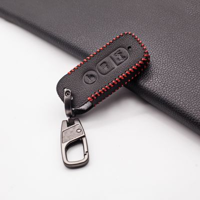 ┅▥◆ Functional 100 Leather Key Case Cover For Honda PCX 125 150 SH125 SH300 2016-2020 Super Cub 125 Motor 3 Button Protect Shell