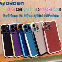 INOVAGEN เคสไอโฟน13/13Mini/13Pro/13Pro Max,เคสโทรศัพท์ TPU นิ่มดีไซน์สีตัดกัน/กันกระแทกปกป้องเต็มรูปแบบฝาครอบหลัง