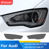 For Audi A3 8V A4 B8 B9 A5 A6 C8 A7 A8 D4 TT E-tron R8 Car Headlight Tint ed Black Film TPU Sticker Accessories