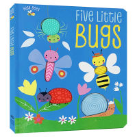 Five little bugs cardboard touch book five little bugs original English childrens picture book childrens Enlightenment cognition puzzle interesting childrens English books