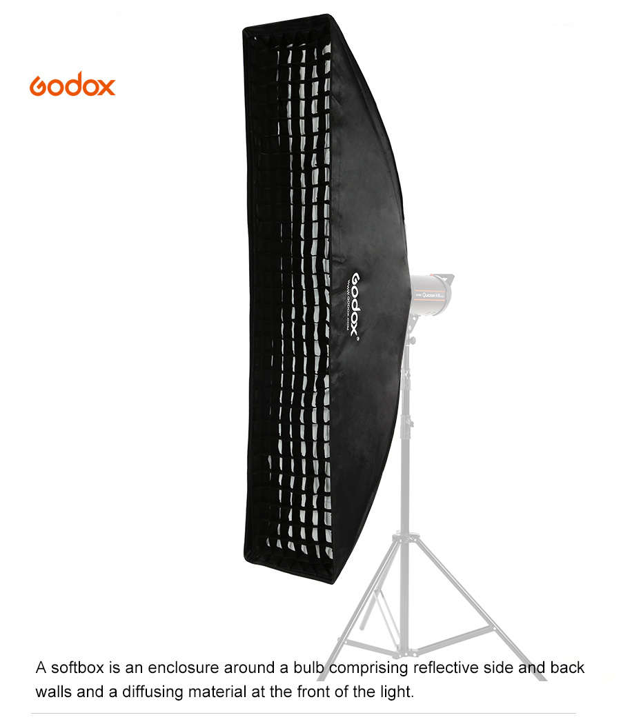 14 Inch x 55 Inch Photography Strip softbox for Alien Bees Alienbees Speedring Strip Beehive Softbox Grid AB35140 