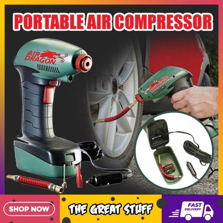 Air Dragon Portable Air Compressor wit Built in Light Universal