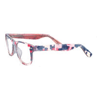 Demin Square แว่นตาผู้หญิงสำหรับผู้ชายกรอบแว่นตา Camo แว่นตาผู้ชาย Full Rim Acetate แฟชั่นแว่นตาสีชมพูสีเหลือง