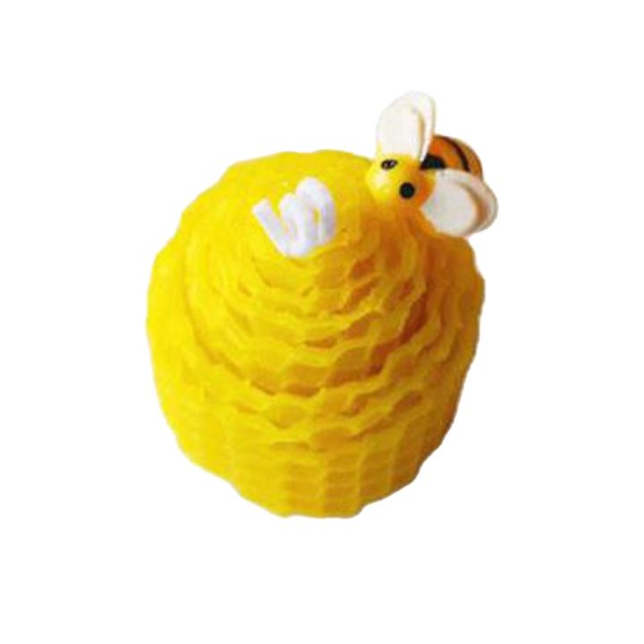 3d-bee-honey-fragrance-candle-yellow-honey-bee-wax-pure-round-base-handmade-honeycomb-candle