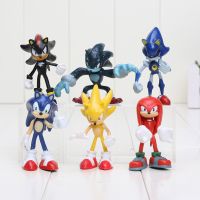 6pc/set Sonic the hedgehog Boom Rare Shadow the Hedgehog Miles Prower Knuckles