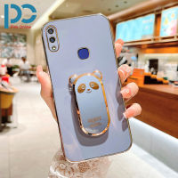 ใหม่แฟชั่นเคสโทรศัพท์สำหรับ Huawei Nova 3i Nova 5i Nova 5T Nova 6 SE Nova 7i กรณี Deluxe Electroplating Dun Bear เคสโทรศัพท์,หรูหราสแควร์ฝาครอบโทรศัพท์ + Dun Dun Bear Bracket