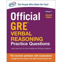 The best Official GRE Verbal Reasoning Practice Questions : With Practice for the Analytical Writing Measure (ใหม่) พร้อมส่ง