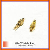 1PC ใหม่ RF MMCX ชายปลั๊ก RF coax Connector Crimp สำหรับ RG178 ตรง goldplated Wholesale