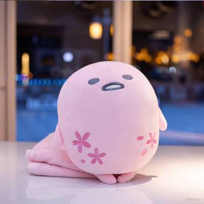 Sanrio Sakura Pink Gudetama Plush Dolls Throw Pillow Blanket Gift For Girls Kids Home Decor Sofa Cushion Toys