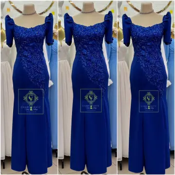 Royal 2024 blue filipiniana