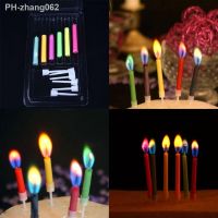 Colored Birthday Party Supplies 6/12/18PCS/Lot Wedding Colorful Multicolor Candles Safe Flames Dessert Decoration Hot