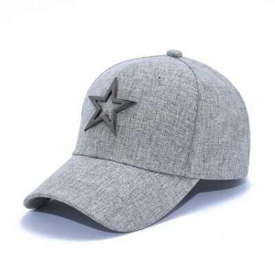 หมวกเบสบอล2022 Unisex ผ้าฝ้ายมีดาวห้าแฉกหมวกแก๊ปแบบปรับปีกได้ Gorras หมวกบังแดดหมวกแก๊ปโผล่