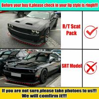 1Set for Dodge Challenger R/T Scat Pack Bumper Lip Splitter Spoiler Trim Cover Replacement Front