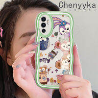 เคส Chenyyka สำหรับ VIVO V23E 4G V23E 5G V23 5G S12 5G Y75การ์ตูนน่ารัก StellaLou กระต่ายสีสันสดใสขอบเคสเคสซิลิโคนกันกระแทกโทรศัพท์ใสนุ่มเคสโปร่งใสง่ายป้องกันเลนส์กล้อง